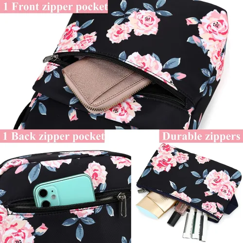 Vista 4 de Leaper - Juego de estuche y cartera bandolera de lona para niñas y mujeres