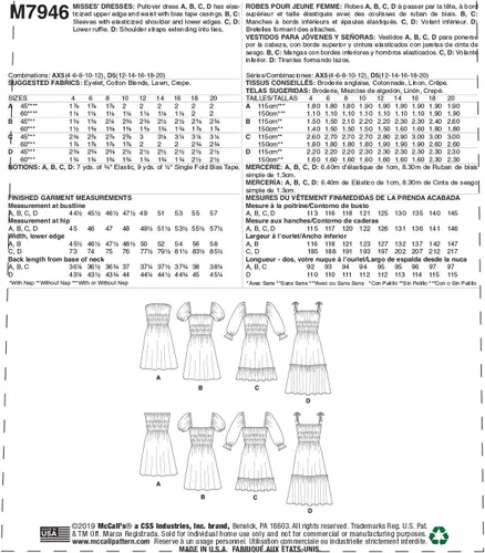 Vista 2 de McCall's Patterns McCall's Learn - Vestido de manga larga para mujer, sin mangas, corto, patrón de costura 12-20, color blanco