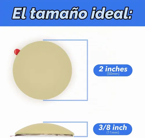 Vista 5 de Protectores de pared de silicona para pomos de puerta, color marfil, placa redonda autoadhesiva, almohadillas para parachoques de puerta, color Beige