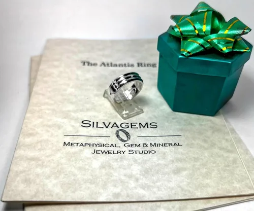 Vista 7 de Atlantis - Anillo de plata de ley 925, amuleto egipcio talismán hecho a mano