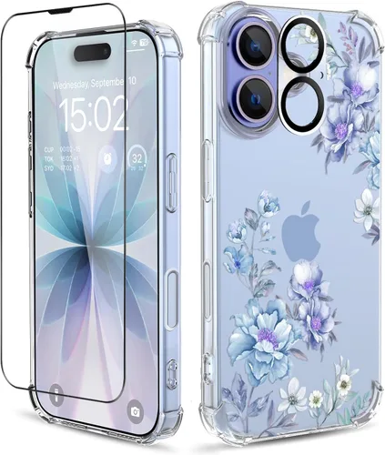 Vista 95 de Funda para iPhone 13 y iPhone 14 (6.1 pulgadas), funda protectora delgada de poliuretano termoplástico suave a prueba de golpes, bonito