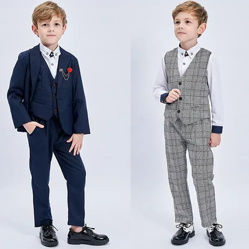 Vista 2 de DADAWEN Zapatos de uniforme escolar con cordones para niños y niñas, cómodos zapatos de vestir Oxford (bebéniño pequeñoniño grande)