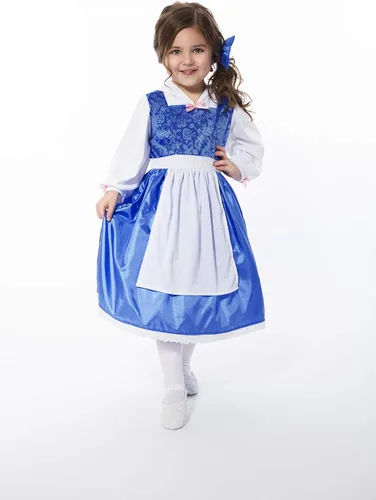 Vista 8 de Little Adventures Vestido de día de belleza con disfraz de lazo (edad mediana 3-5) Lavable a máquina para juegos de simulación y vestido de fiesta