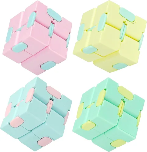 Vista 29 de WUQID Infinity Cube - Juguete antiestrés para niños y adultos, bonito, pequeño, accesorio único para aliviar la ansiedad y pasar el tiempo