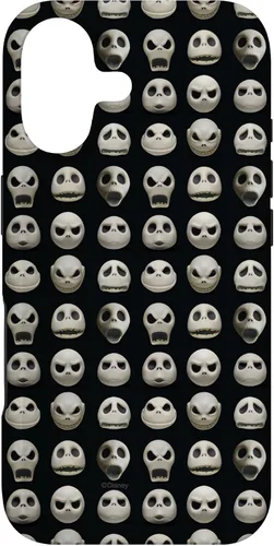 Vista 32 de Funda negra para iPhone 13 Pro Max Disney The Nightmare Before Christmas Jack Expressions