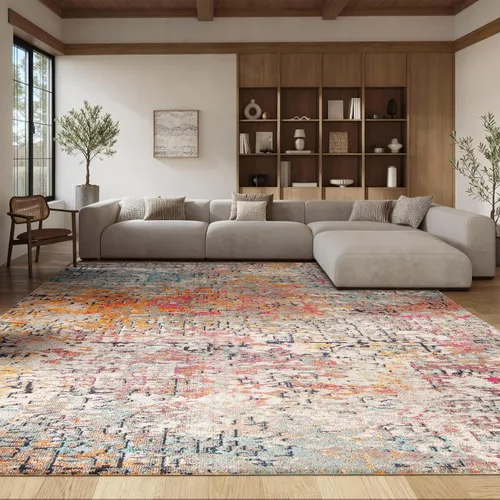 Vista 40 de SAFAVIEH Colección Madison - Alfombra de acento 2'2" x 4', negro y dorado, diseño abstracto moderno, no desprende pelusa y fácil cuidado, ideal