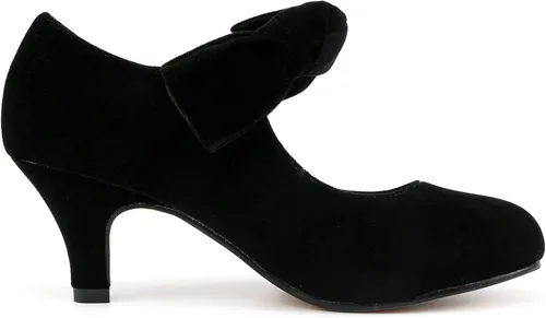 Vista 6 de LIURUIJIA Zapatos de tacón Mary Jane para mujer, con puntera redonda, tacón bajo, correa de tobillo, vestido de boda, fiesta de noche