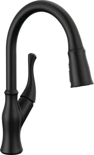 Vista 14 de DELTA Ophelia - Grifo de cocina de oro cepillado con pulverizador extraíble, grifo de fregadero de cocina de un solo agujero moderno, una sola