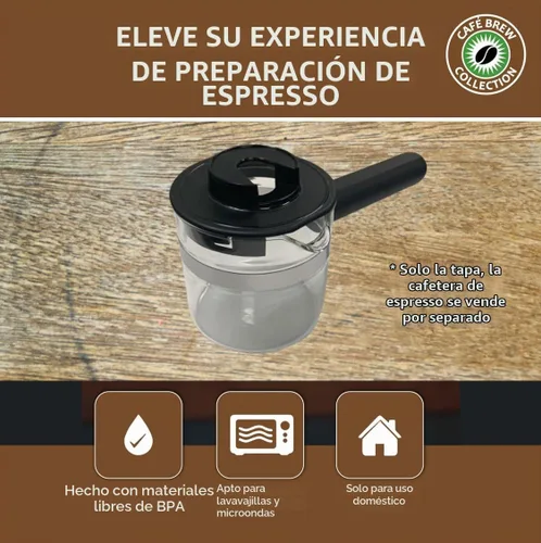 Vista 3 de Tapa para jarra de expreso, repuesto universal para Krups, IMUSA, Hamilton Beach, Mr. Coffee, Breville, Univen