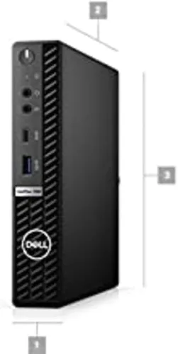 Vista 6 de Dell Optiplex 7080 Micro Desktop Core i7-10700T - Disco duro SSD de 256 GB - 16 GB RAM 8 núcleos @ 4.5 GHz Win 11 Pro Negro (renovado)
