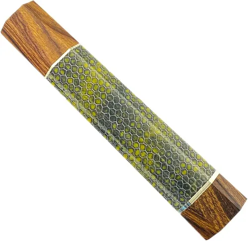 Vista 23 de Mango de cuchillo de resina de panal de abeja, mango octogonal de madera estilo japonés, material para hacer cuchillos, herramienta de bricolaje
