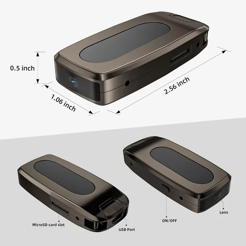 Vista 6 de Cámara espía HD 1080P de 64 GB, cámara oculta, mini cámara espía para niñera, cámara oculta, cámaras de vigilancia y seguridad (sin Wi-Fi)