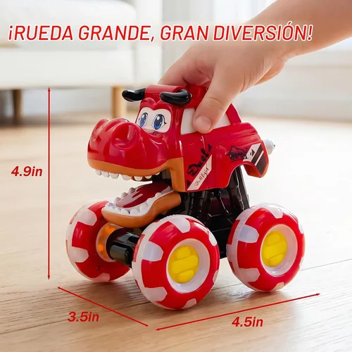Vista 7 de Juguete de camión monstruo para niños pequeños de 1 a 3 años, ruedas