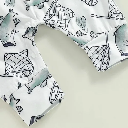 Vista 6 de Conjunto de bebé niño con bonito diseño de dibujos animados sin mangas