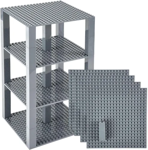 Vista 7 de Strictly Briks - Torre de juguete de 6 x 6 pulgadas - 132 piezas (placas base y ladrillos)