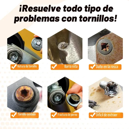 Vista 7 de Nuovoware Juego de extractor de tornillos dañados, 22 piezas, kit de extractor de tornillos pelados fácil de quitar, juego de removedor de tornillos