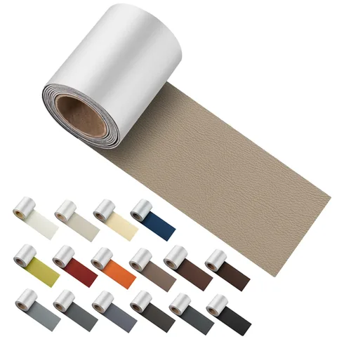 Vista 17 de ILOFRI Cinta de Parche de Reparación de Cuero Autoadhesiva de 3x60 pulgadas, Kit de Reparación de Vinilo y Cuero para Sofás, Muebles, Asiento