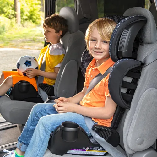 Vista 8 de Evenflo GoTime LX Silla de elevación para auto (Azul Astro)