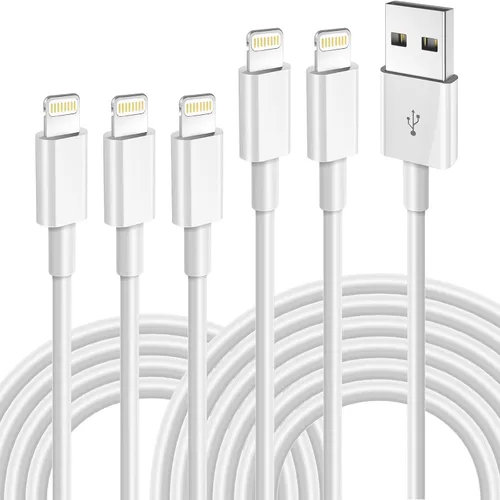 Vista 7 de Paquete de 3 cargadores para iPhone de 6 pies con certificación MFi de Apple, cable Lightning de 6 pies, compatible con iPhone 14/13/12 Mini Pro Max