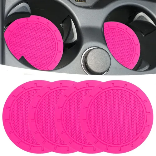 Vista 15 de Portavasos para automóvil, paquete de 4 posavasos de PVC de 2.75 pulgadas de diámetro, antideslizantes, universales, duraderos, adecuados
