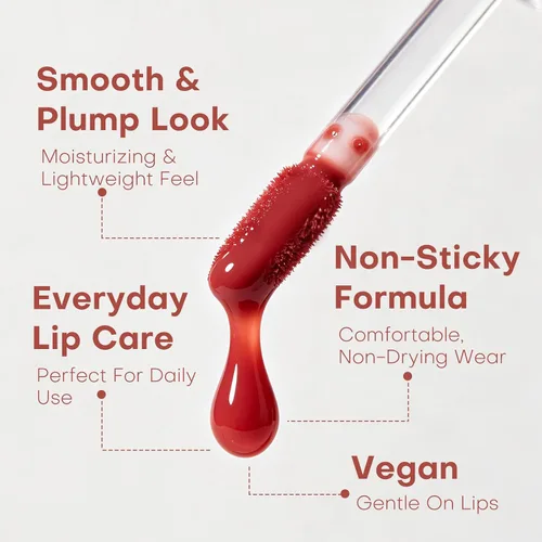 Vista 15 de KIMUSE Set de tinte labial de gel de agua, 6 colores, tintes de labios