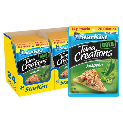 Vista 24 de StarKist Tuna Creations Ginger Sesame - Sabor de jengibre y sésamo para atún 14g Protein Per Serving, Wild Caught, Shelf Stable Seafood, Gluten