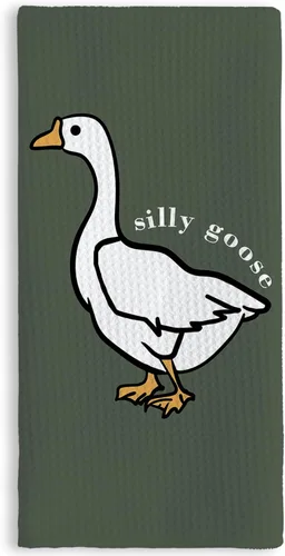 Vista 12 de TNUW Silly Goose - Toallas de cocina suaves y absorbentes, paños de cocina cristianos de 16 x 24 pulgadas, regalos divertidos de ganso (crema)
