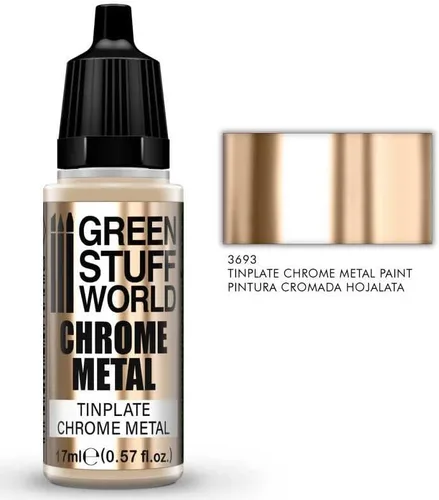 Vista 2 de Green Stuff World para Modelos y Miniaturas Pintura Cromo – Hojalata 3693