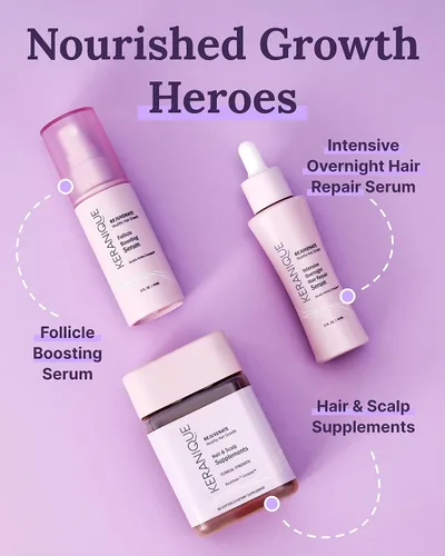 Vista 6 de Keranique Suplementos para el cabello y el cuero cabelludo - Promueve la fuerza y el crecimiento. Lo mejor para el cabello fino. Nutre con biotina