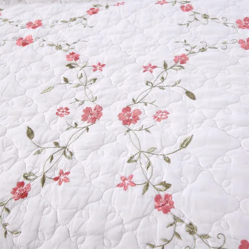 Vista 110 de Mixinni - Juego de colcha reversible de 2 piezas, tamaño individual, color beige, con patrón bordado elegante, juego de edredón y funda de almohada