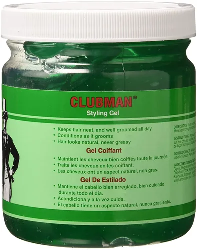 Vista 2 de Clubman Style Gel - Tarro de 16 onzas para hombre (paquete de 2)