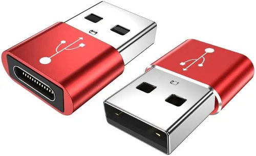 Vista 5 de BoxWave Adaptador compatible con Chuwi HiPad Plus - USB-A a C PortChanger (paquete de 5), USB Tipo-C OTG USB-A Convertir datos de carga - Plateado
