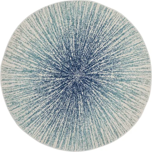 Vista 11 de SAFAVIEH Evoke Collection EVK228J - Alfombra abstracta de estallido de 2'2" x 4', color aguamarina/marfil, no desprende pelusa, alfombra de acento
