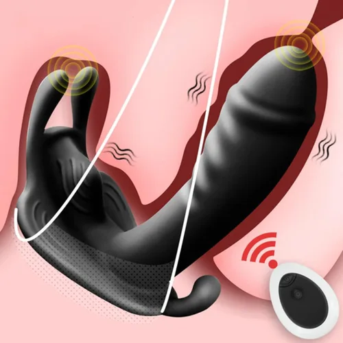 Vista 2 de Vibrador de mariposa ponible, vibrador, vibradores, control remoto, juguetes sexuales para mujeres, clítoris rápido orgasmo masturbándose juguetes