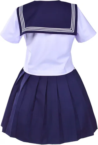 Vista 6 de Disfraz clásico de uniforme tipo marinero de escuela japonesa para niñas uniforme de disfraces de anime cosplay con calcetines