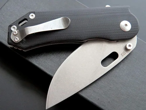Vista 7 de Eafengrow EF32 - Cuchillo plegable D2 con hoja de acero y mango G10, cuchillo de herramientas EDC para trabajar, acampar, actividades al aire libre