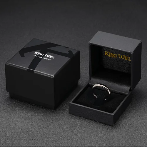 Vista 41 de King Will Alianza de boda de carburo de tungsteno para hombres y mujeres, anillos de promesa para parejas abovedados de alto pulido