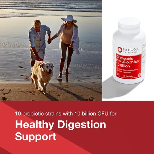 Vista 3 de PROTOCOL FOR LIFE BALANCE ProtoDophilus masticable 10 mil millones, 60