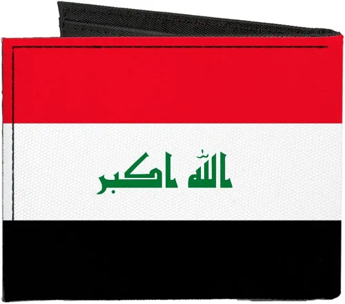 Vista 2 de Hebilla de lona de dos pliegues Wallet-Irak Flag