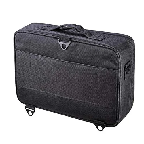 Vista 4 de Estuche de viaje para maquillaje, organizador de cosméticos, bolsa de almacenamiento portátil para artistas, con divisores ajustables
