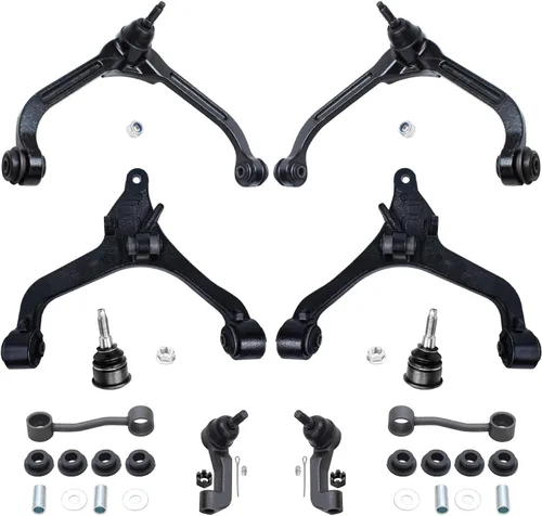 Vista 116 de Detroit Axle - Kit de suspensión delantera de 10 piezas para Jeep 2002-2004