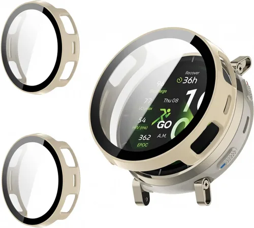 Vista 16 de Rc-Z Paquete de 2 fundas protectoras de pantalla para reloj inteligente Amazfit Active 2, parachoques de policarbonato duro, película de vidrio
