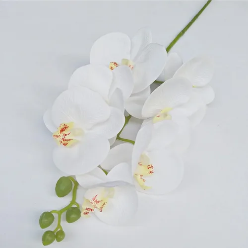 Vista 5 de FagusHome Flores artificiales de Phalaenopsis de 32 pulgadas, 5 piezas de orquídeas artificiales para decoración del hogar