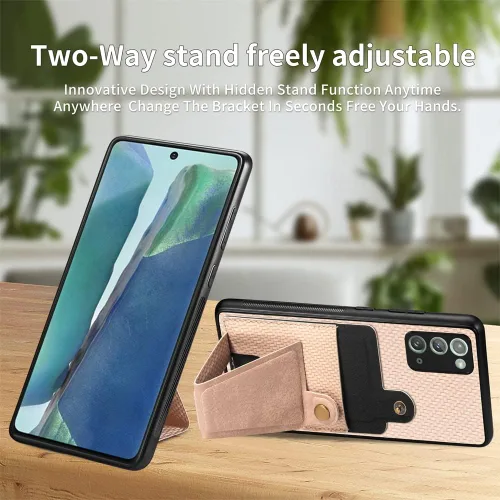 Vista 6 de Asuwish Funda de teléfono para Samsung Galaxy Note 20 5G con protector de pantalla de vidrio templado y soporte delgado para tarjetero, soporte