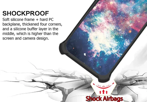 Vista 2 de jioeuinly Funda para Honor X50 compatible con Honor X50 con protector de pantalla de vidrio templado, soporte de anillo, efecto luminoso, YGH-YH