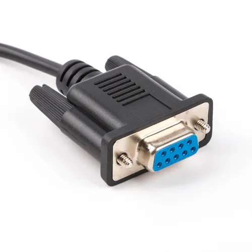 Vista 3 de PL2303TA USB RS232 a DB9 Cable de módem nulo con cable cruzado (pin estándar: 2-RXD, 3-TXD, 5-GND, 7-RTS 8-CTS)