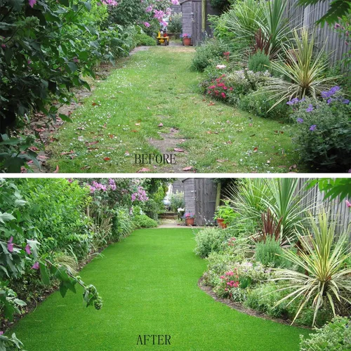 Vista 7 de GL Tapetes de Césped Artificial para Alfombra de Césped Tamaños Personalizados, Alfombra Sintética Interior Exterior Paisajismo, Césped Falso