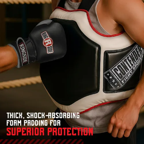 Vista 4 de Contender Fight Sports Protector de cuerpo para boxeo Heavy Hitter PBP Negro/Blanco