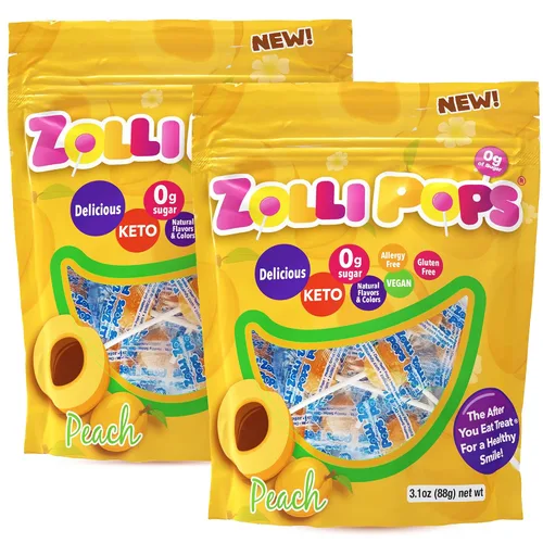 Vista 19 de Zollipops Paletas Clean Teeth, sabores tropicales, 16 onzas
