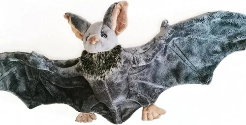 Vista 4 de Enivtfz Juguetes de Peluche de Murciélago Grande de 12", Animal de Peluche Murciélago Gótico Espeluznante Murciélagos Realistas Muñeco de Peluche
